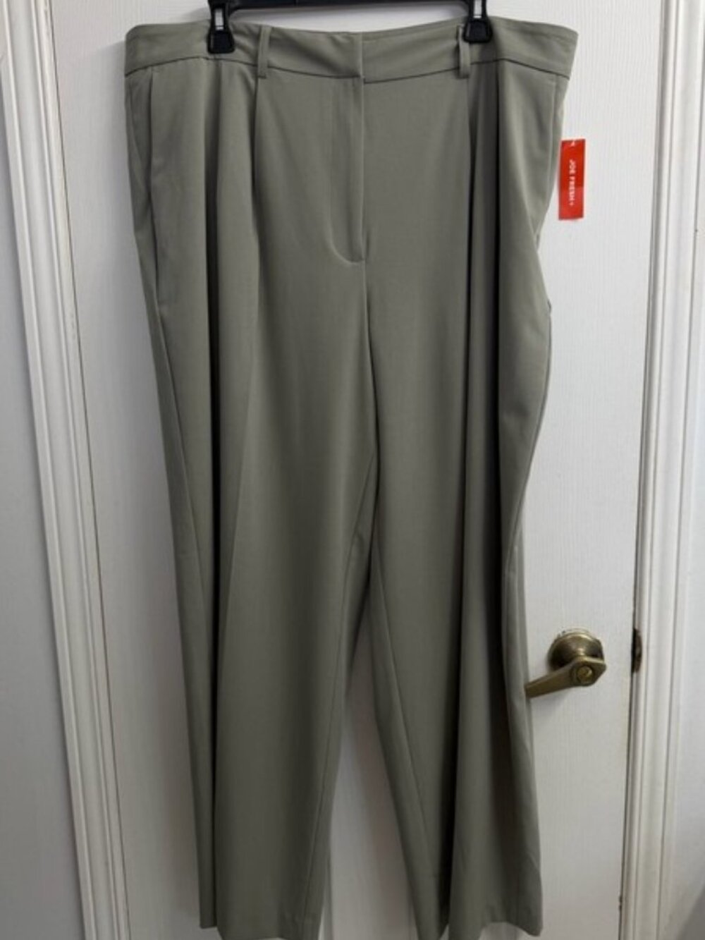 Joe Fresh Light Olive Green Wide Leg Trousers Women's 16W NWT Stretch Workwear